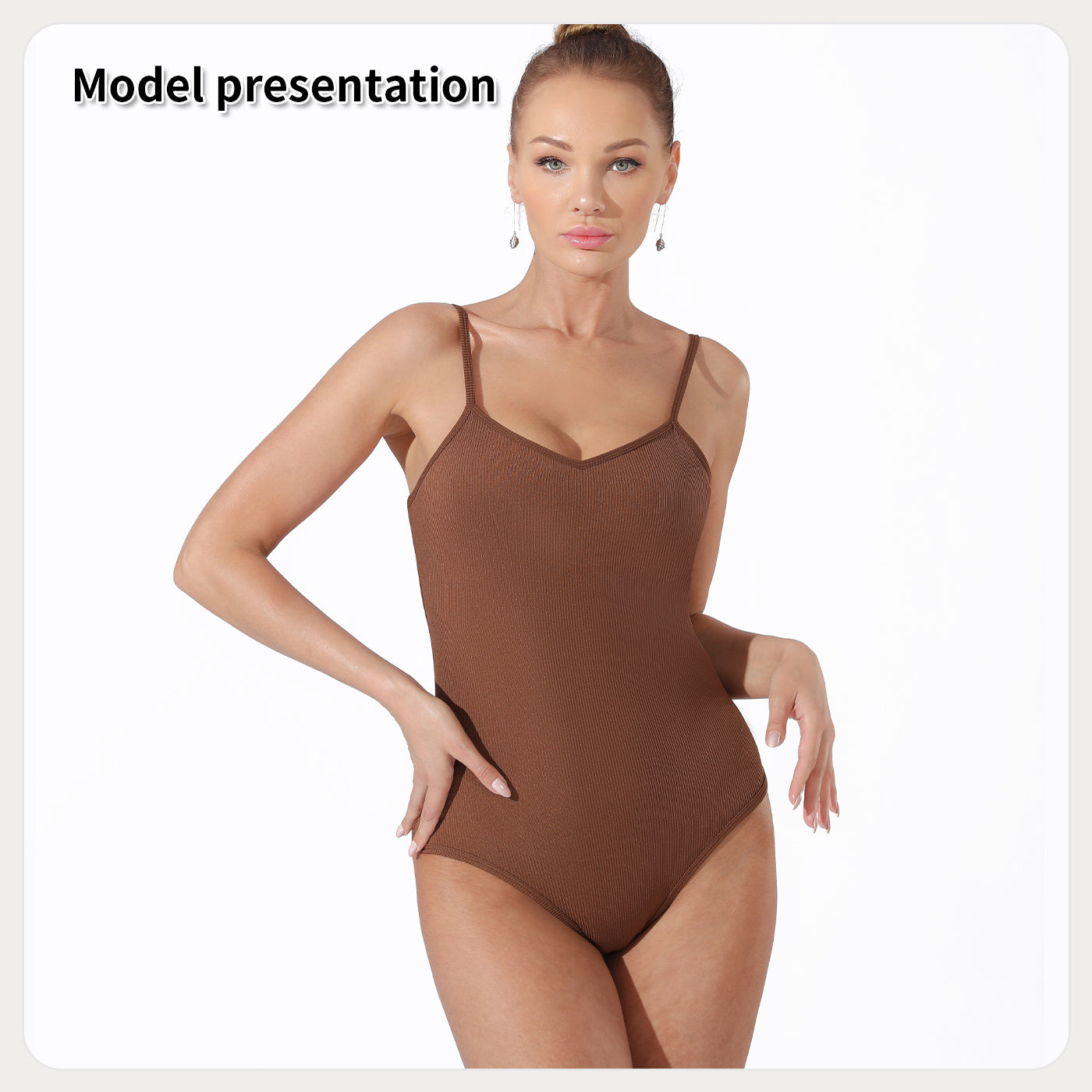 Women's Fashion Simple Solid Color Bodysuit