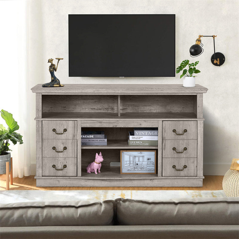 Well-designed TV Cabinet Vintage Home Living Room Wood TV Stand For TVs Modern Entertainment Center Farmhouse TV Storage Cabinet