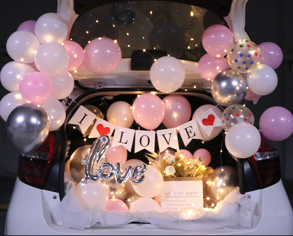 Car Trunk Surprise Arrangement Set Child Girlfriend Birthday Confession Balloon Proposal Decoration Romantic Dress