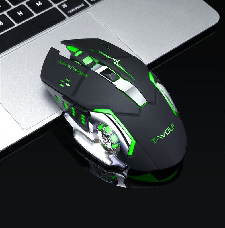 Wireless 2.4G USB Optical Gaming Mouse 2400DPI Professional Gamer Mouse Backlit Rechargeable Silent Mice For PC Laptop