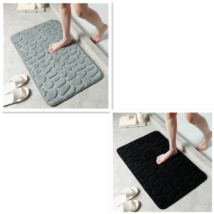 Pebble Stone Bathroom Carpet Toilet Floor Mat Door Mat