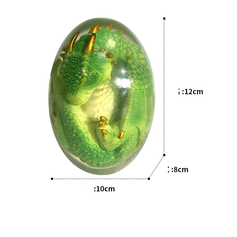 LED Lava Dragon Egg Ornamental Decor Dinosaur Egg Statue Resin Dragon Egg Crystal Minerale Gemstone Reiki Home Decor