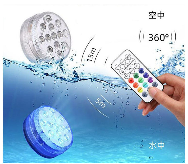 Led Beads Submersible Light Waterproof Underwater Lamp For Garden Swimming Pool Fountain Spa Party Bathroom Remote Control