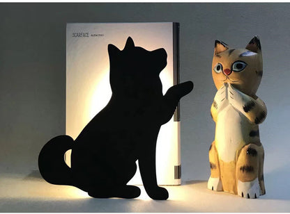 LED Animal Dog Cat Night Light Kitten Smart Sound Sensor Control Wall Lamp Home Corridor Balcony Night Lamp Baby Kids Sleep Lamp