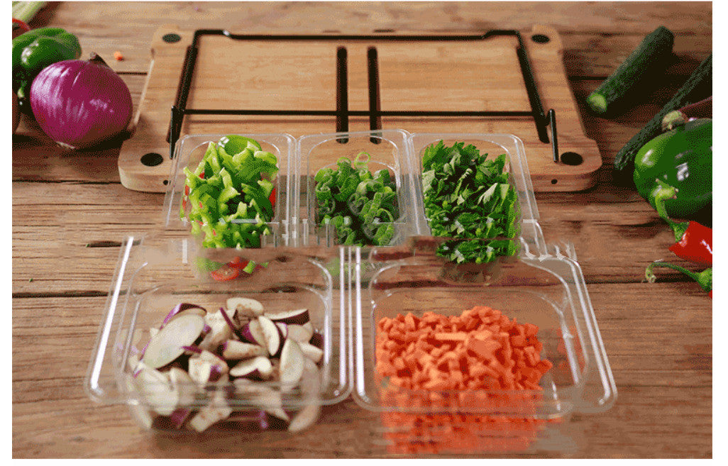 Vegetable Kitchen Cutting Board With Trays Storage Box Smooth Multifunction Practical Fruit Meat Bamboo Food Chopping Board