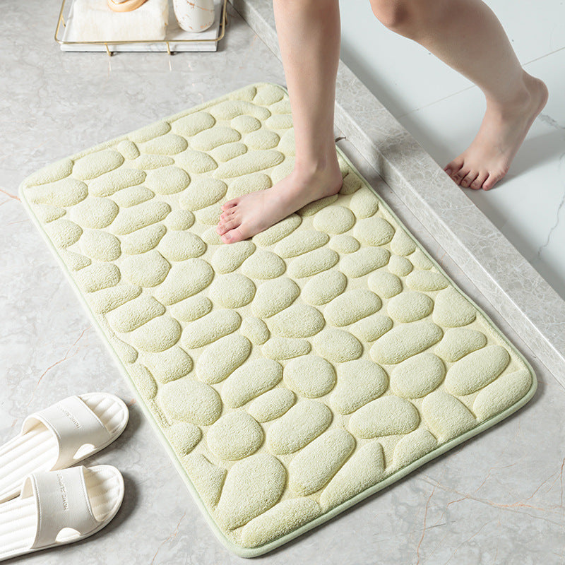 Pebble Stone Bathroom Carpet Toilet Floor Mat Door Mat