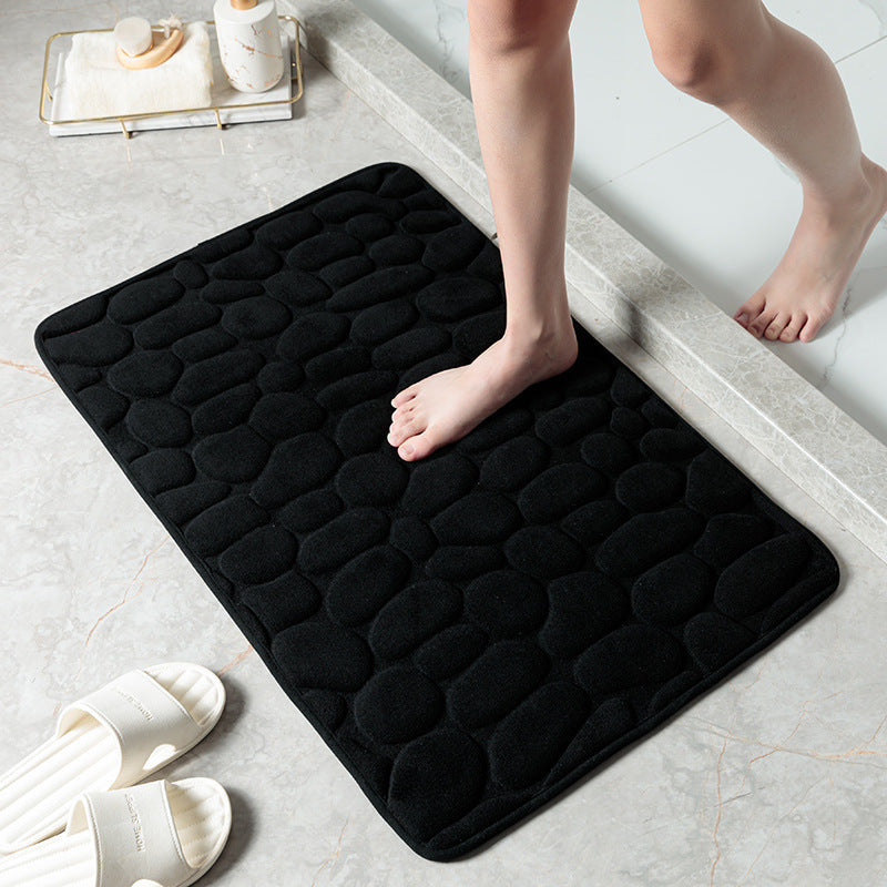 Pebble Stone Bathroom Carpet Toilet Floor Mat Door Mat