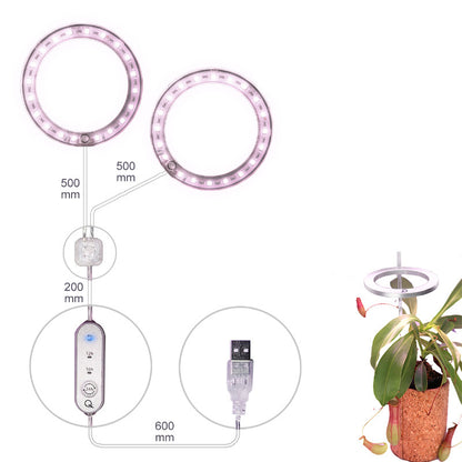 LED Grow Light Full Spectrum Angel Ring Phyto Grow Lamp USB Phytolamp For Plants 5V Lamp Indoor Flower Greenhouse Plant Seedling