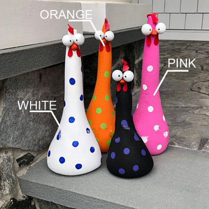 Yard Art Decor Chicken Garden Lawn Plug Hen Rooster Ornaments Hens Bird Statues Edge Seater Indoor Outdoor Back Yard Decorations