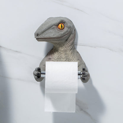 Resin Dinosaur Tissue Holder Box Toilet Waterproof Tissue Holder Toilet Modern Paper Towel Holder Punch-free Bathroom Accessory