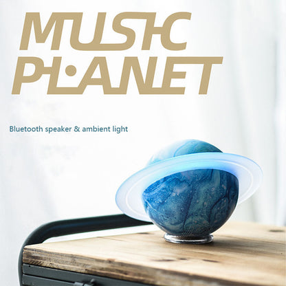 Music Planet Bluetooth Audio Gift Atmosphere Light Luminous Luminous Earth Portable Outdoor Speaker