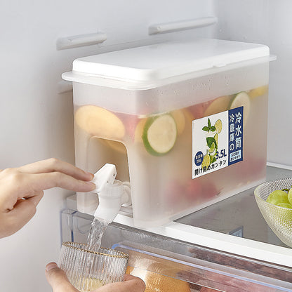 Refrigerator Storage Jars Large Capacity Cold Water Kettle With Faucet Household Storage Plastic Lemonade Bottle Container