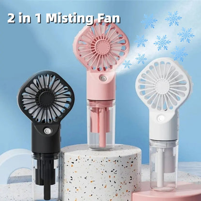 Strong Power Spray Humidification Small Mist Fan Humidification Usb Charging Portable Fan Icy And Refreshing Fan Water Supplement