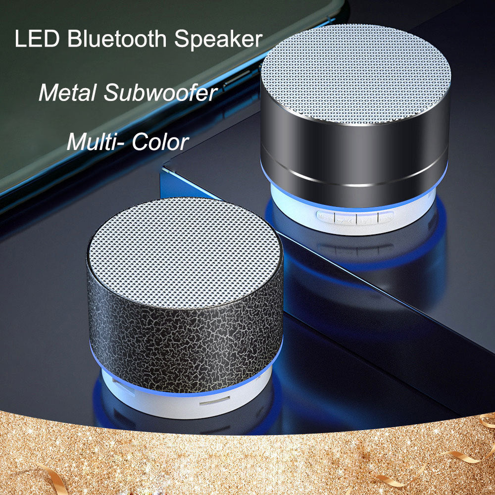 Mini Wireless Bluetooth Speaker Loudspeaker Colorful Light Crack Sound Audio Portable Subwoofer Support TF Card MP3 Player