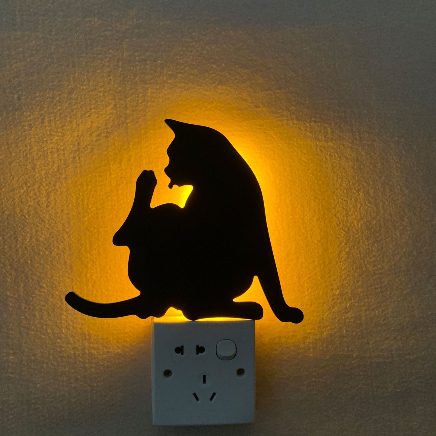 LED Animal Dog Cat Night Light Kitten Smart Sound Sensor Control Wall Lamp Home Corridor Balcony Night Lamp Baby Kids Sleep Lamp