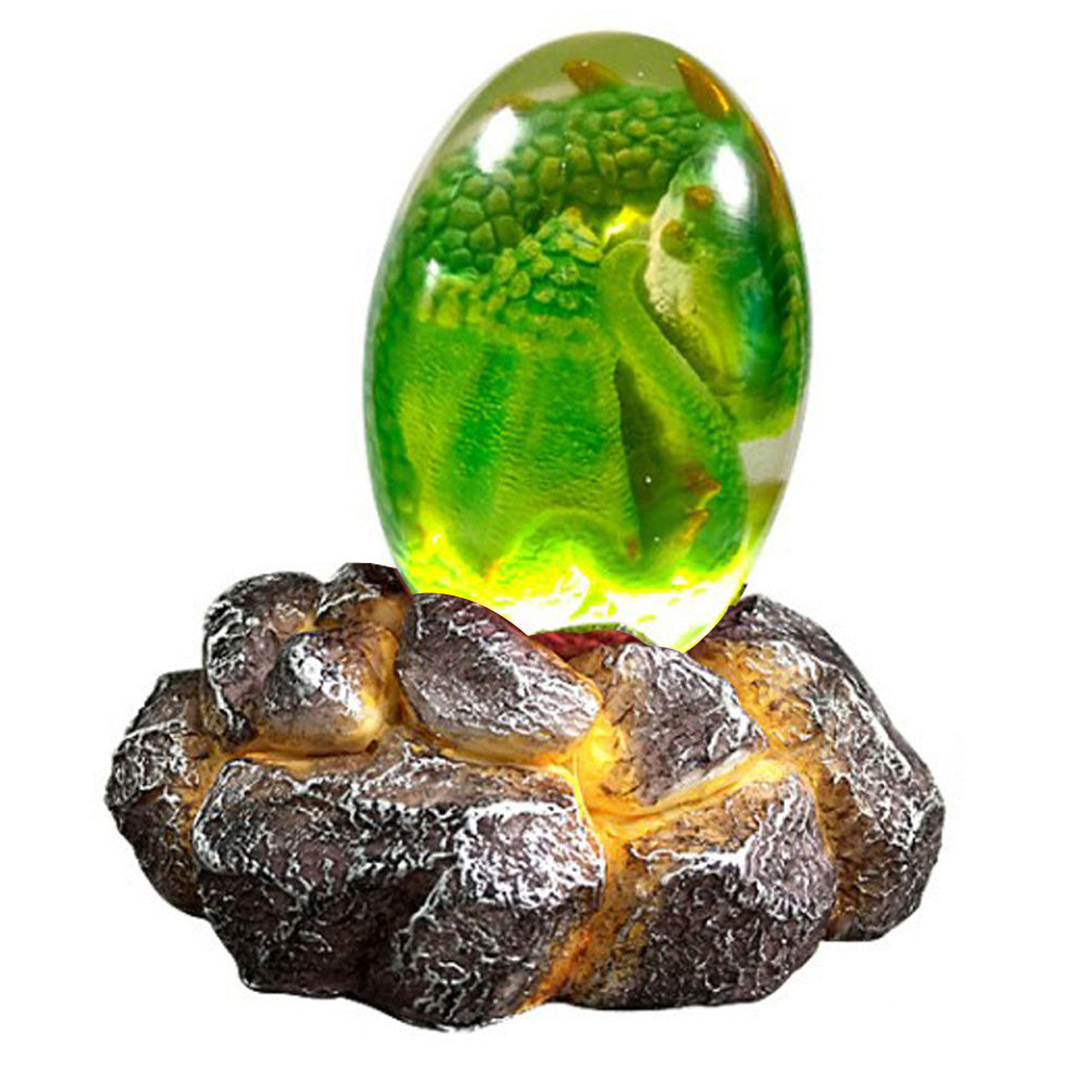 LED Lava Dragon Egg Ornamental Decor Dinosaur Egg Statue Resin Dragon Egg Crystal Minerale Gemstone Reiki Home Decor