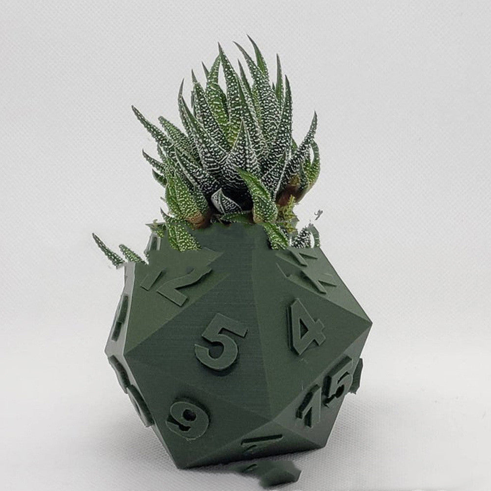 3D Printed Plant Pot Table Top RPG Dice Succulent Planter Set Home Decoration Multifunction Garden Flower Pot