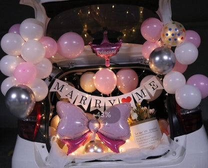 Car Trunk Surprise Arrangement Set Child Girlfriend Birthday Confession Balloon Proposal Decoration Romantic Dress