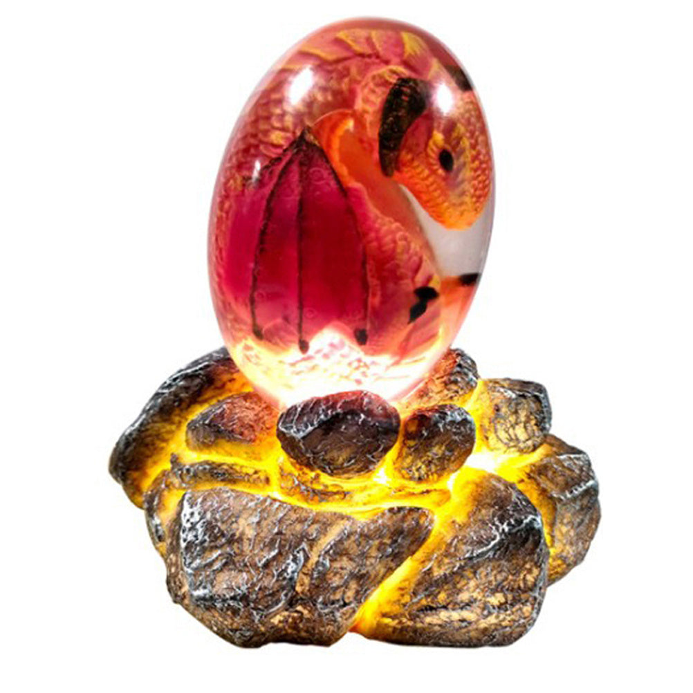 LED Lava Dragon Egg Ornamental Decor Dinosaur Egg Statue Resin Dragon Egg Crystal Minerale Gemstone Reiki Home Decor