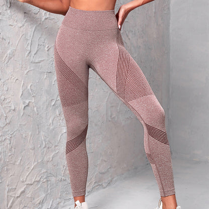 High Waist Seamless Yoga Pants Women's Solid Color Dot Striped Print Butt Lifting Leggings Fitness Running Sport Gym Legging Outfits