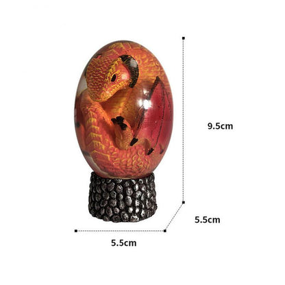 LED Lava Dragon Egg Ornamental Decor Dinosaur Egg Statue Resin Dragon Egg Crystal Minerale Gemstone Reiki Home Decor