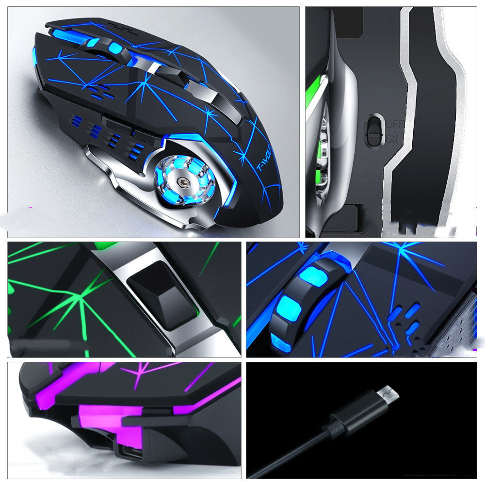 Wireless 2.4G USB Optical Gaming Mouse 2400DPI Professional Gamer Mouse Backlit Rechargeable Silent Mice For PC Laptop