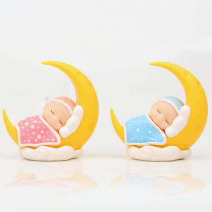 Micro-view Moon Cover Quilt Sleeping Baby Handmade Cute Cake Decorations Supplies For Children's Decorations