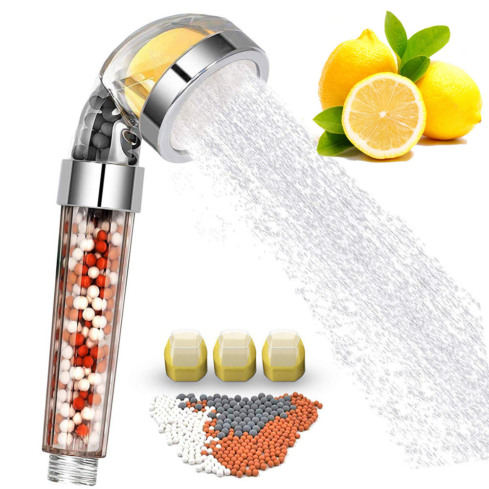 Bathroom Aroma Shower Head Vitamin C Lemon Scent Anion Shower Head High Pressure Saving Water Fragrance Filtration Bath Shower