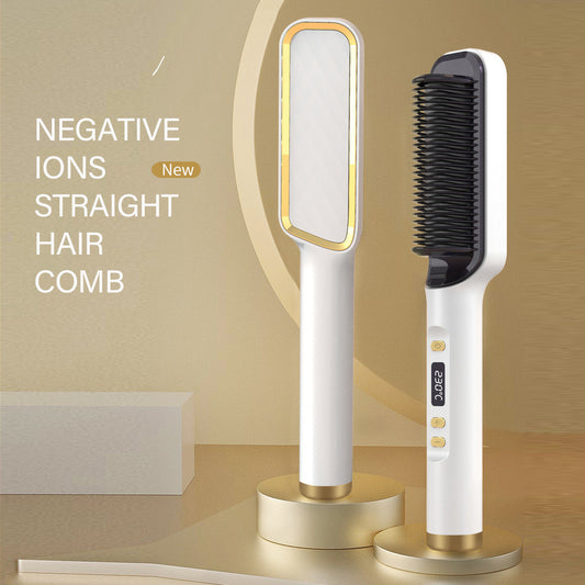 Profissional Hair Straightener Brush Electric Hot Comb Anti-scalding Ceramic Hair Curler Straightening Heating Combs Heated Hair