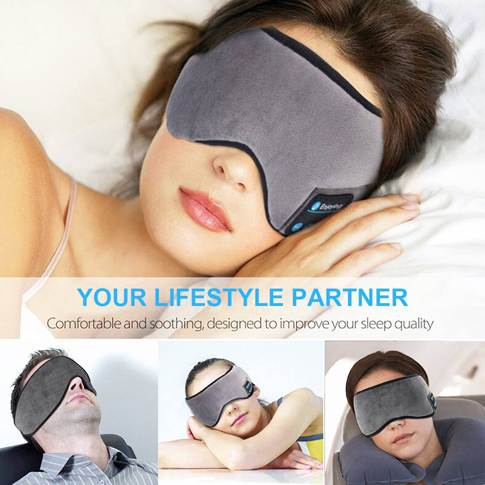 Wireless Bluetooth 5.0 Earphones Sleeping Eye Mask Music Player Sports Headband Travel Headset Speakers