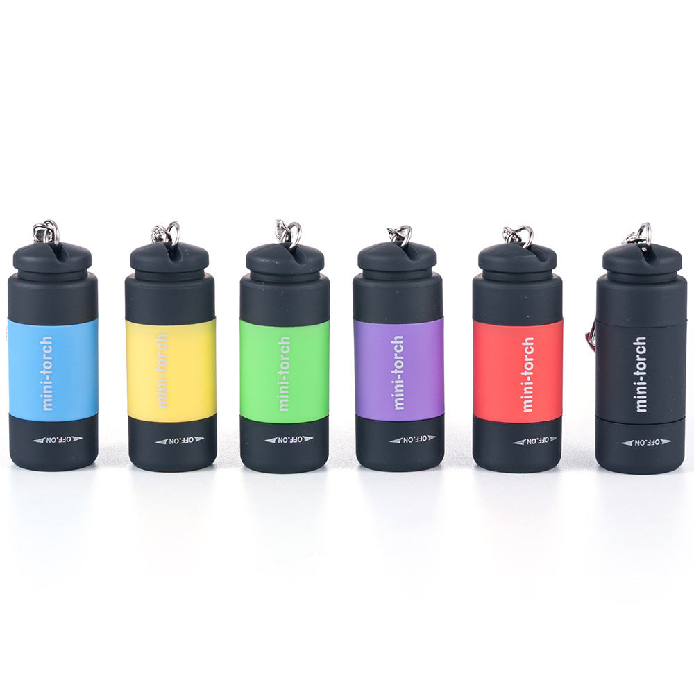 Multicolor Mini Torch USB Rechargeable Flashlight Small Pocket Light Portable Hand Lamp Waterproof Outdoor Hand Lamp