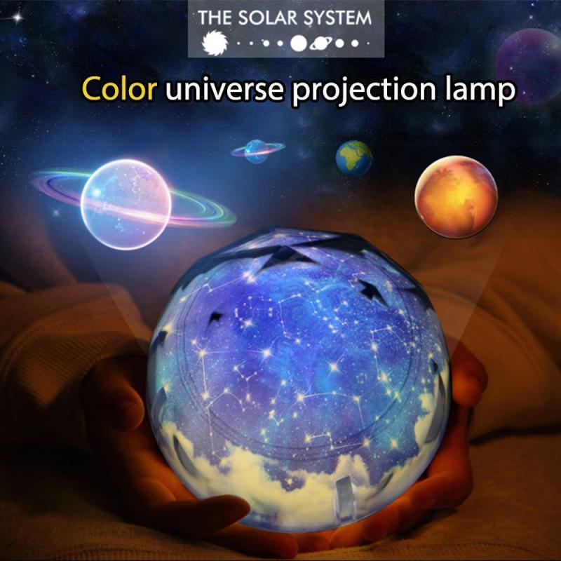 Starry Sky Night Light Planet Magic Projector Earth Universe LED Lamp Colorful Rotate Flashing Star Kids Baby Christmas Gift