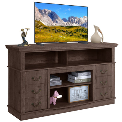 Well-designed TV Cabinet Vintage Home Living Room Wood TV Stand For TVs Modern Entertainment Center Farmhouse TV Storage Cabinet