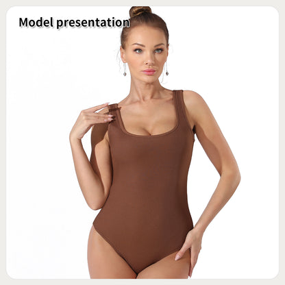 Women's Fashion Simple Solid Color Bodysuit