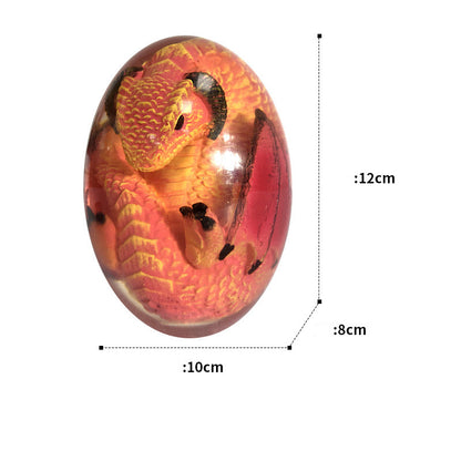 LED Lava Dragon Egg Ornamental Decor Dinosaur Egg Statue Resin Dragon Egg Crystal Minerale Gemstone Reiki Home Decor