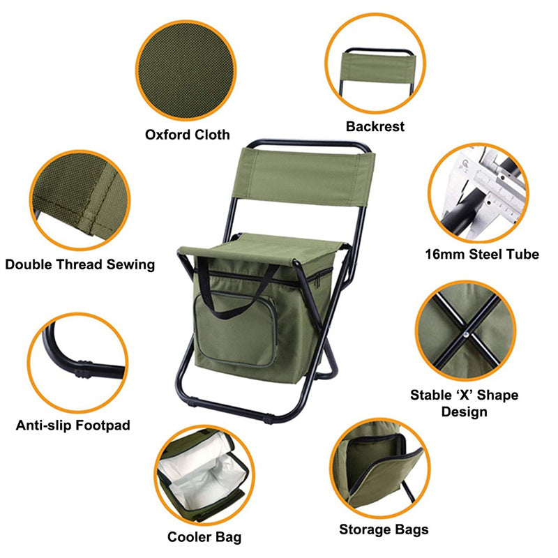 Fishing Chair Movable Refrigerator Keep Warm Cold Portable Folding Beach Chair