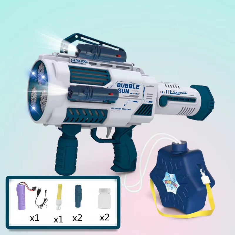 Bubbles Gun Kids Toy Rocket Soap Bubble Machine Guns Automatic Blower Portable Pomperos Toy For Children Gift