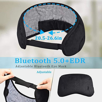 Wireless Bluetooth 5.0 Earphones Sleeping Eye Mask Music Player Sports Headband Travel Headset Speakers