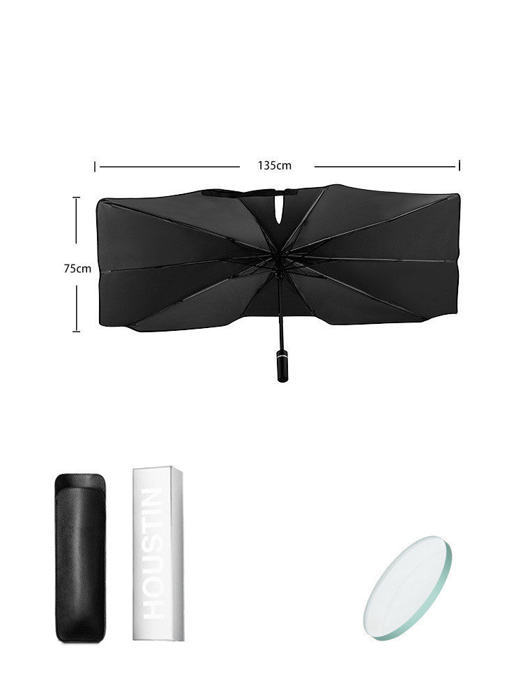 Super Strong Sunscreen Folding Compact Portable Rain And Rain Strong Car Umbrella