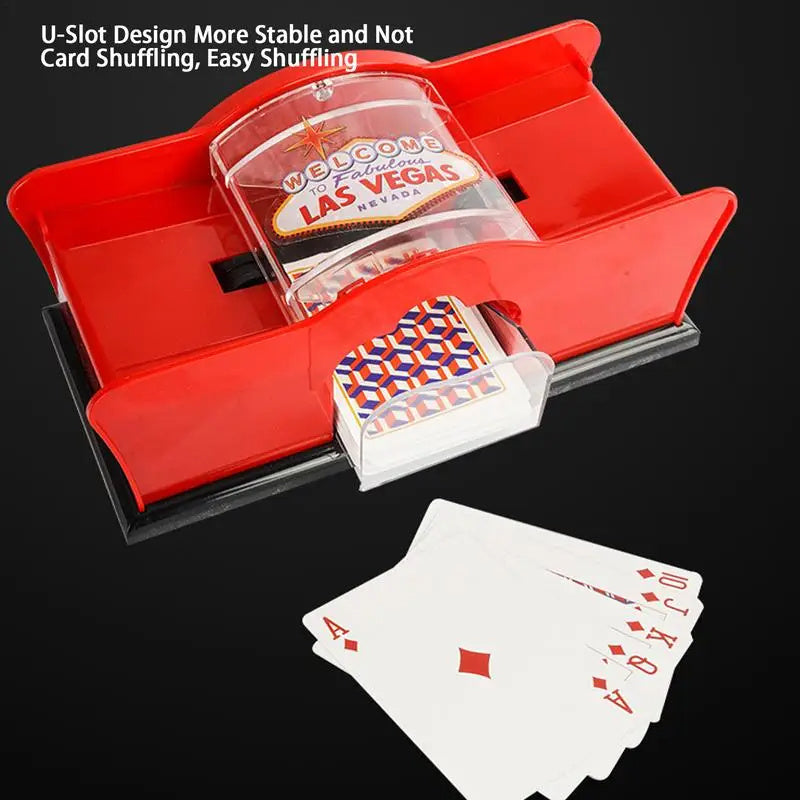 Poker Card Hand Shuffler Easy Hand Cranked Casino Card Shuffling Machine For Blackjack Poker Texas