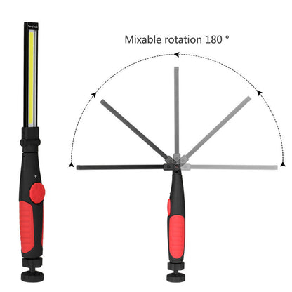 LED Working Light Portable Lantern Magnetic USB Recharge COB Flashlight Rotate 180 Hook Hanging Lamp For Car Repairing