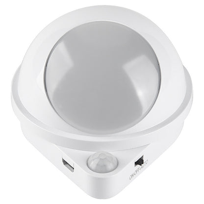 LED Smart Sensor Night Light 360 Degree Rotating Infrared Wireless USB Charging Outdoor Indoor Cabinet Aisle Staircase Wall Lamp