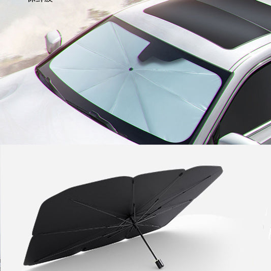 Super Strong Sunscreen Folding Compact Portable Rain And Rain Strong Car Umbrella