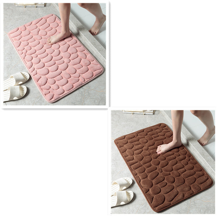 Pebble Stone Bathroom Carpet Toilet Floor Mat Door Mat