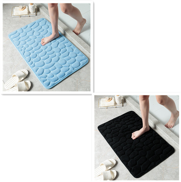 Pebble Stone Bathroom Carpet Toilet Floor Mat Door Mat