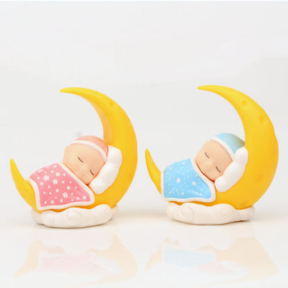 Micro-view Moon Cover Quilt Sleeping Baby Handmade Cute Cake Decorations Supplies For Children's Decorations