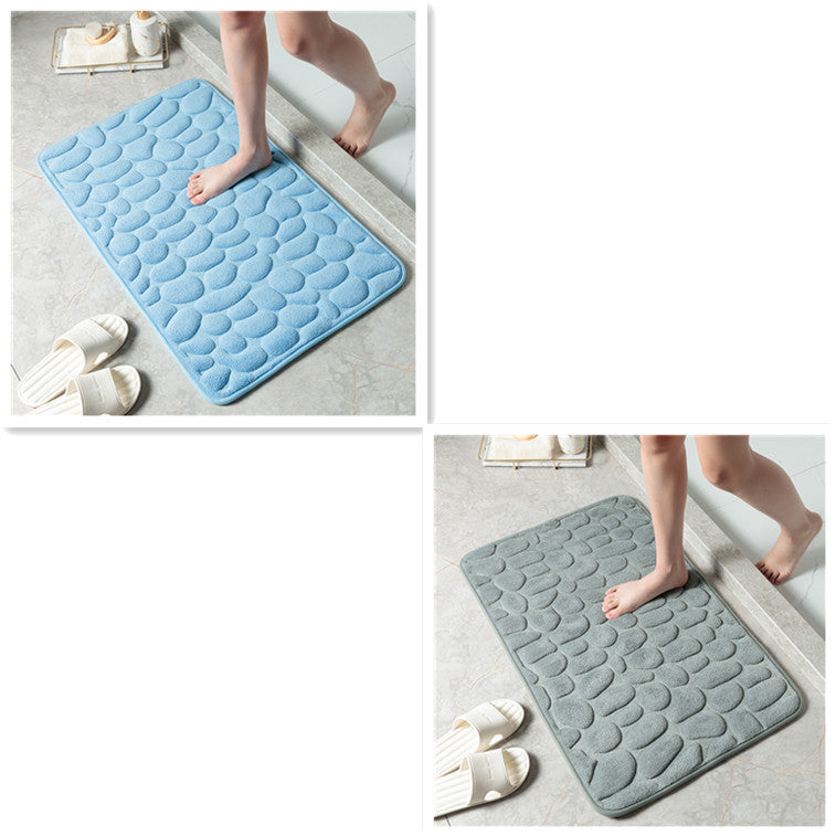 Pebble Stone Bathroom Carpet Toilet Floor Mat Door Mat