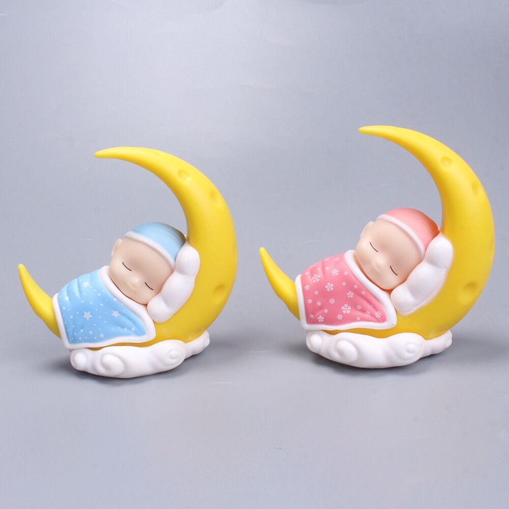 Micro-view Moon Cover Quilt Sleeping Baby Handmade Cute Cake Decorations Supplies For Children's Decorations