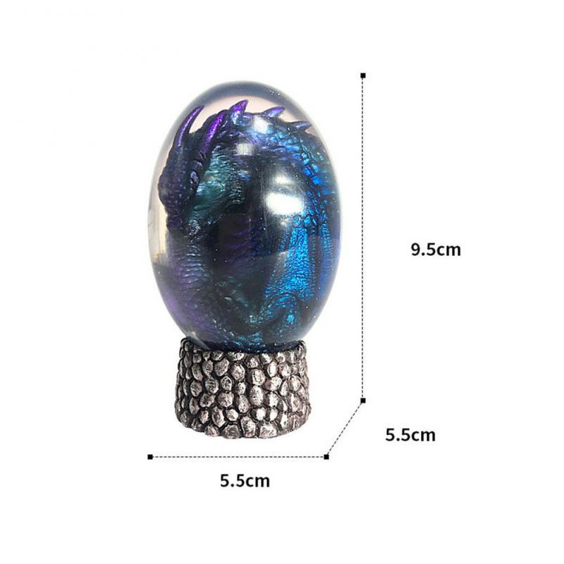 LED Lava Dragon Egg Ornamental Decor Dinosaur Egg Statue Resin Dragon Egg Crystal Minerale Gemstone Reiki Home Decor