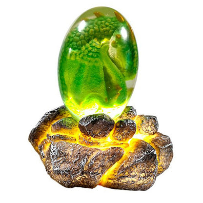 LED Lava Dragon Egg Ornamental Decor Dinosaur Egg Statue Resin Dragon Egg Crystal Minerale Gemstone Reiki Home Decor